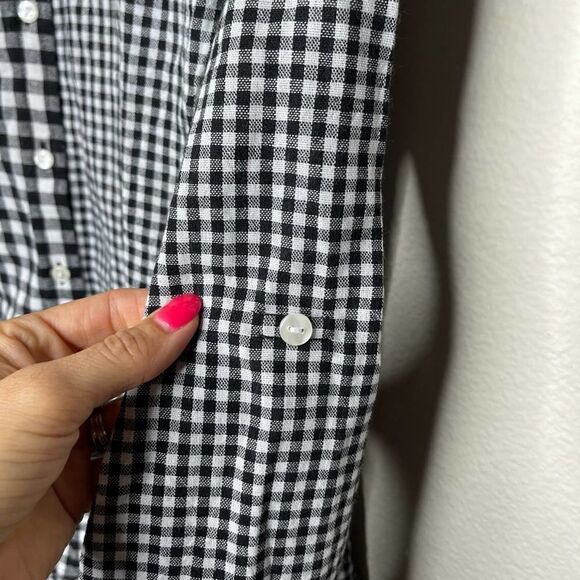 Passport Black Plaid Top Medium - Picture 6 of 7